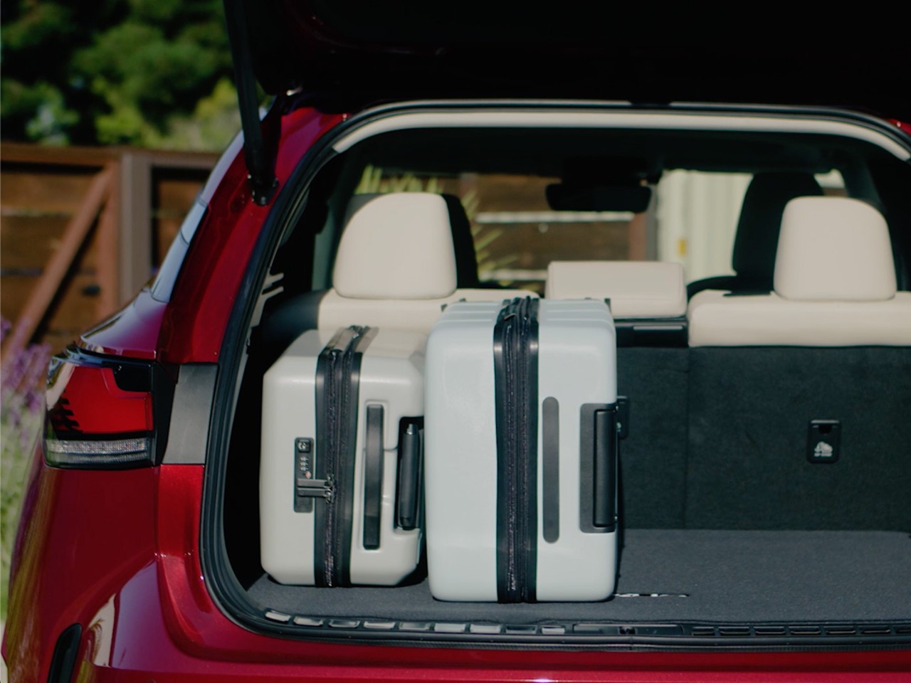 Luggage in the boot of the Lexus RX