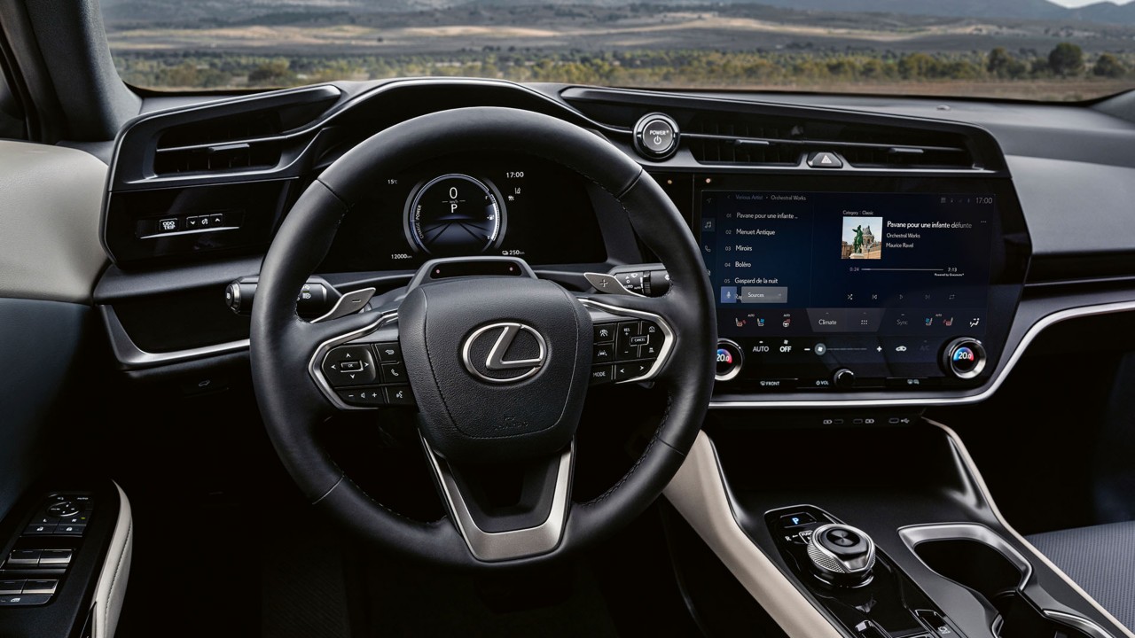 Lexus RZ 450e's cockpit